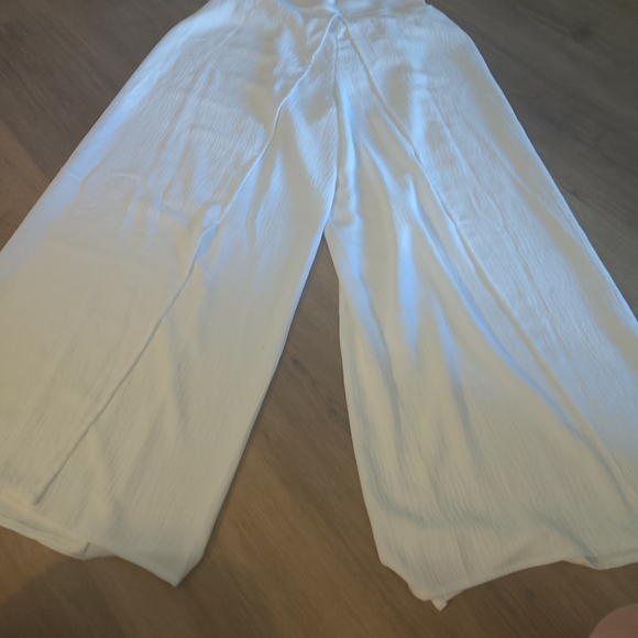 Pants - White Wide-Leg Pants